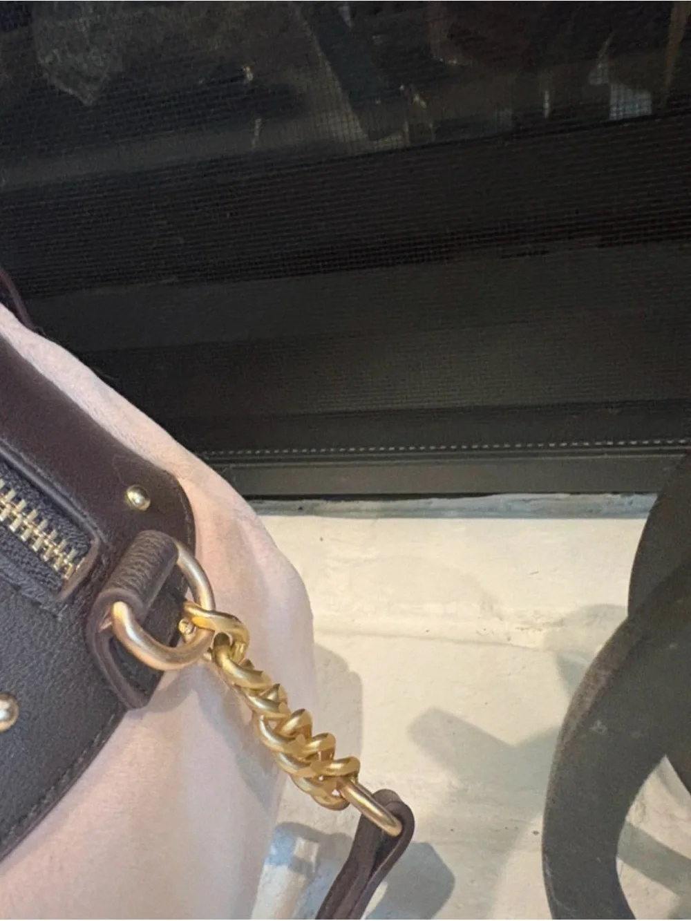 Juicy Couture pink & Black Logo Satchel